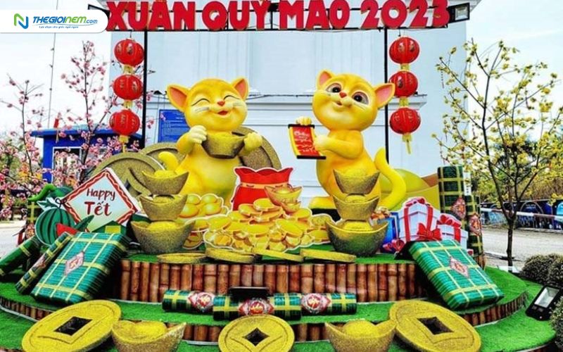 Linh vật mèo Tết Quý Mão 2023 ở các địa phương gây sốt cộng đồng