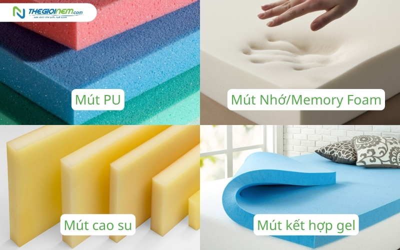 Có nhiều loại nệm mút trên thị trường hiện nay