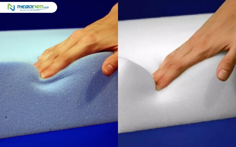Nệm mút cứng và nệm mút mềm