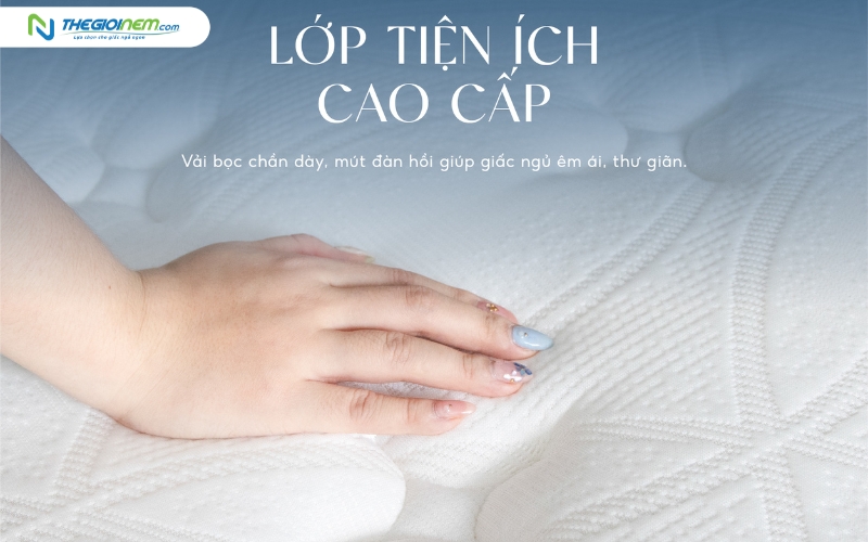 Nệm lò xo King Koil World với áo nệm cao cấp
