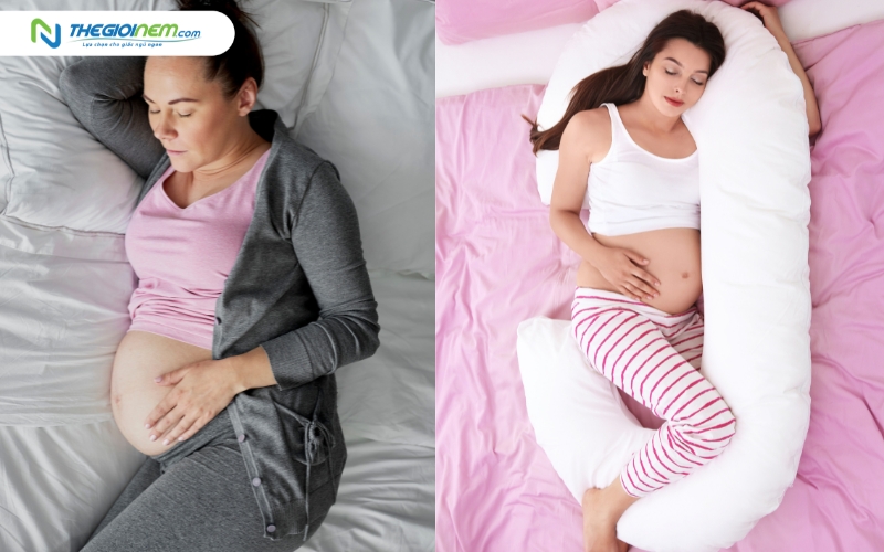 Tư thế nằm ngủ cho mẹ bầu giúp giảm đau hông