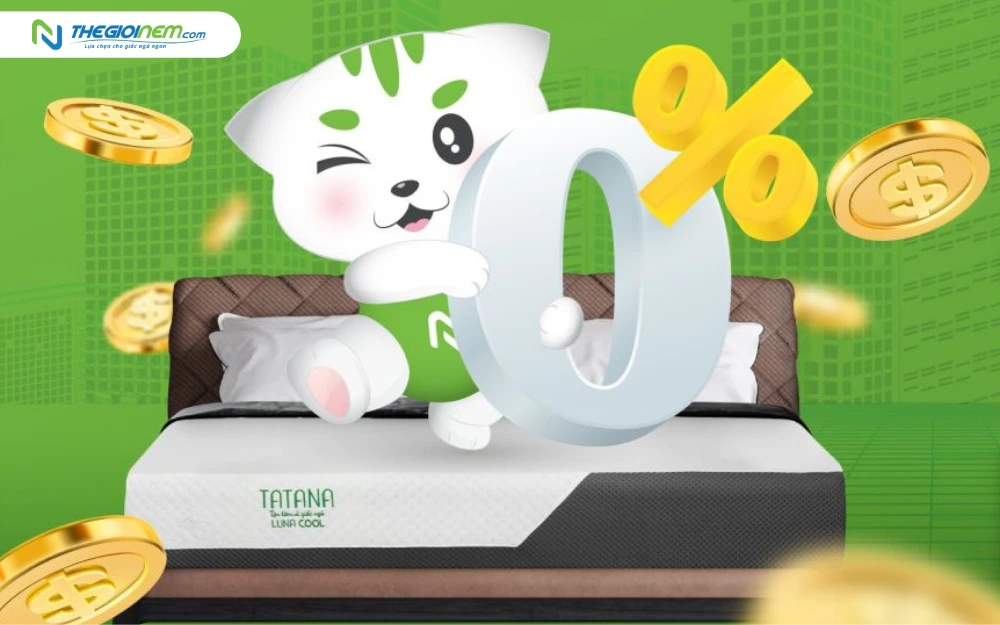 Trả góp 0% lãi suất tại Thế Giới Nệm