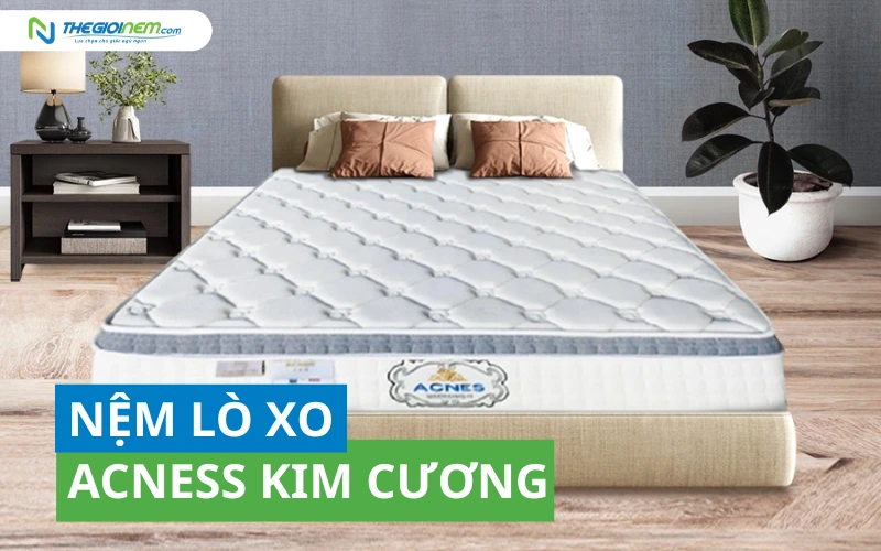 Nệm lò xo túi Acness Kim Cương