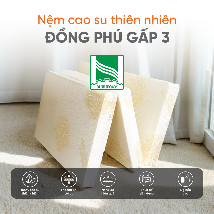 Nệm Cao Su Gấp Đồng Phú