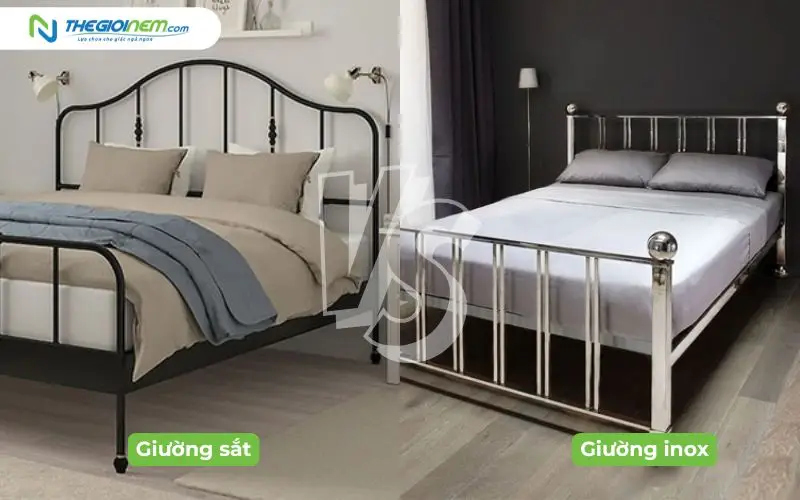 So sánh giường sắt và giường inox
