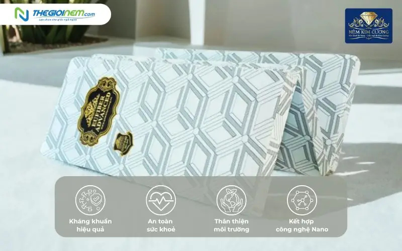 Nệm cao su bông Kim Cương Eufiber Advanced