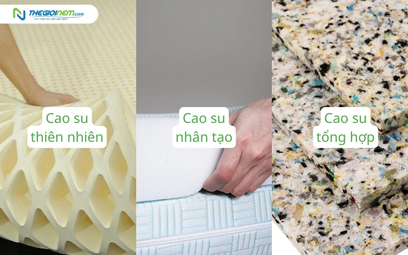 Nệm cao su có nhiều loại khác nhau