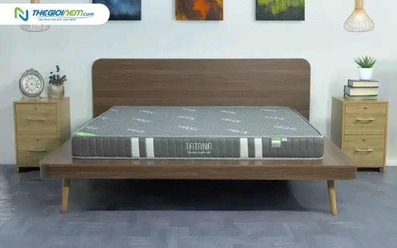 Nệm cao su tổng hợp vải gấm lạnh thẳng TATANA