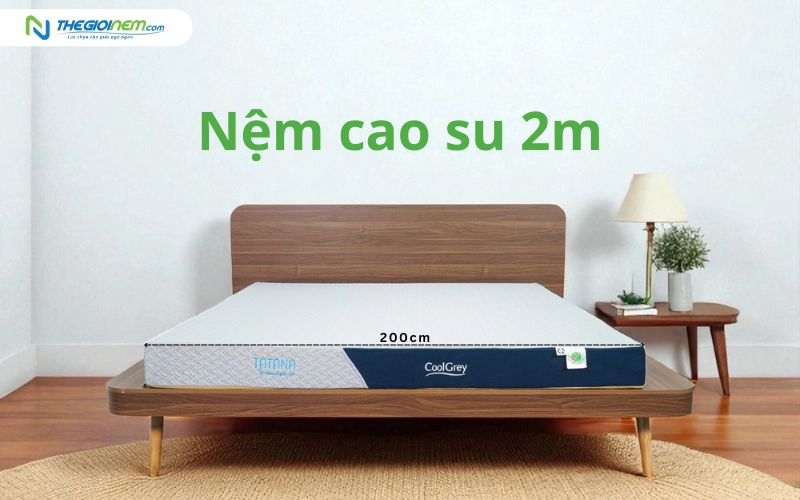 Nệm cao su 2m tạo sự rộng rãi, thoải mái khi nghỉ ngơi