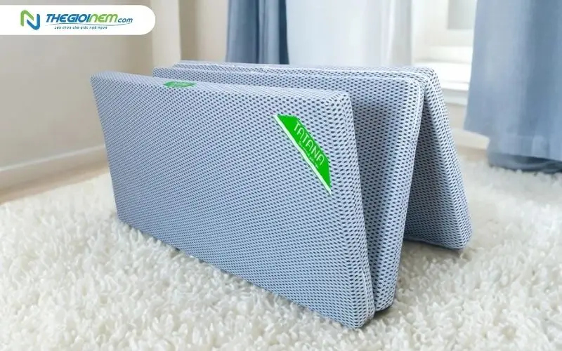 Nệm cao su nhân tạo gấp 3 TATANA