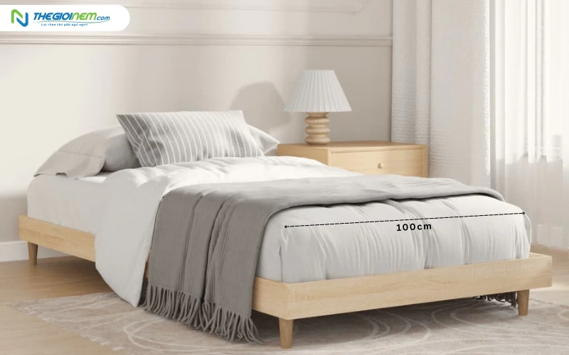 Kích thước nệm 1mx2m phù hợp cho 1 người nằm