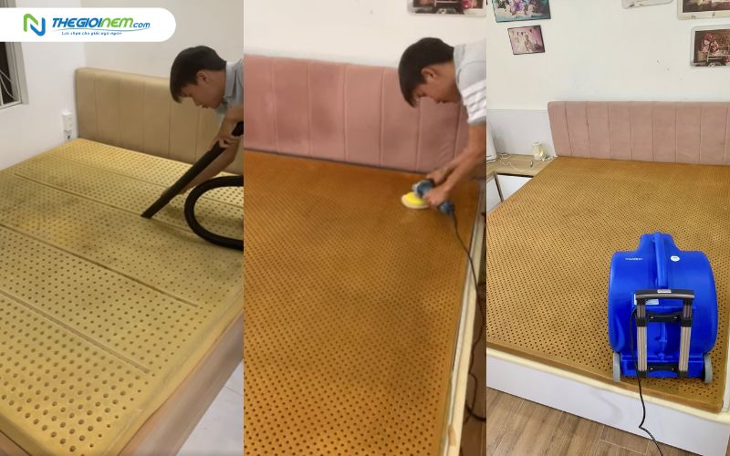 Vệ sinh nệm cao su với dịch vụ vệ sinh tận nhà