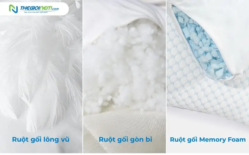 Các loại ruột gối của khách sạn