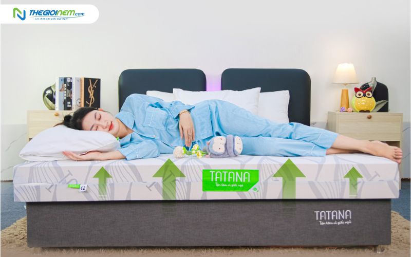 Nệm cao su có độ đàn hồi cao, nâng đỡ cơ thể tốt