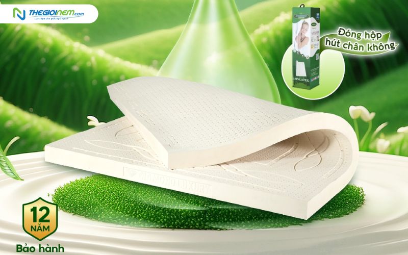 Nệm cao su thiên nhiên Kim Cương an toàn cho sức khỏe, bảo hành dài lâu