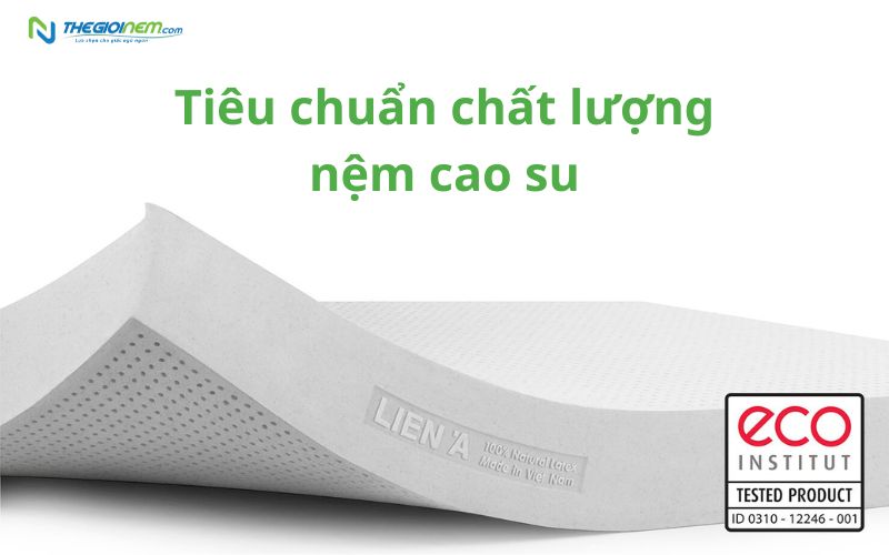 Nệm cao su thiên nhiên đạt chứng nhận quốc tế về độ an toàn