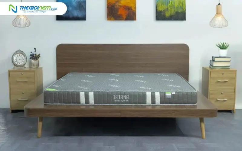 Nệm cao su tổng hợp vải gấm lạnh thẳng TATANA