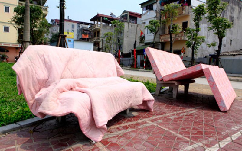 Phơi nệm tạo nơi thoáng khí