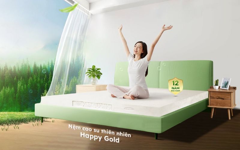 Kim Cương nổi bật với các dòng nệm cao su thiên nhiên