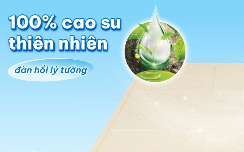 Nệm cao su thiên nhiên Kim Cương có độ bền cao