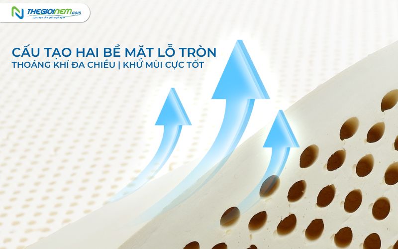 Tại sao nệm cao su lại có lỗ tròn và lỗ vuông?