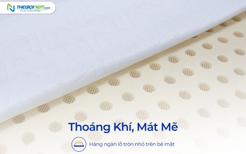Tại sao nệm cao su lại có lỗ tròn và lỗ vuông?