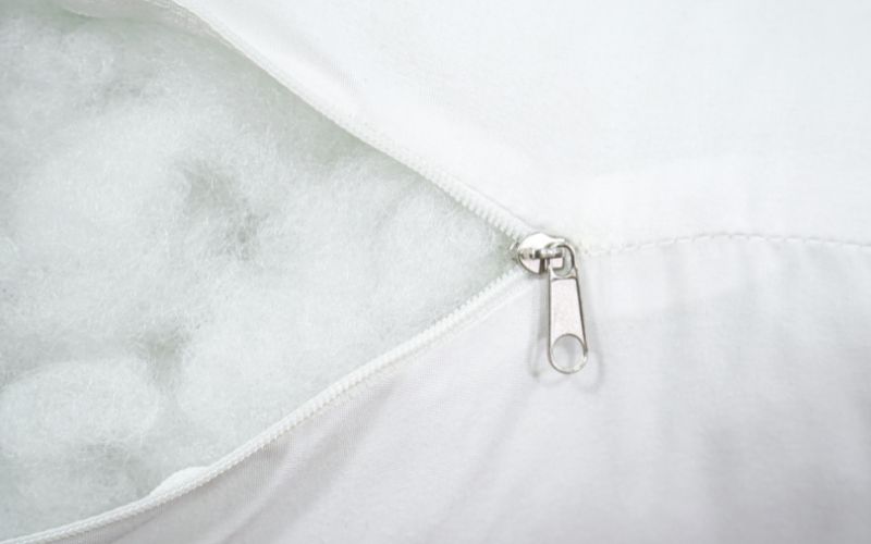 Cấu tạo gối gòn TATANA với phần áo có khóa kéo