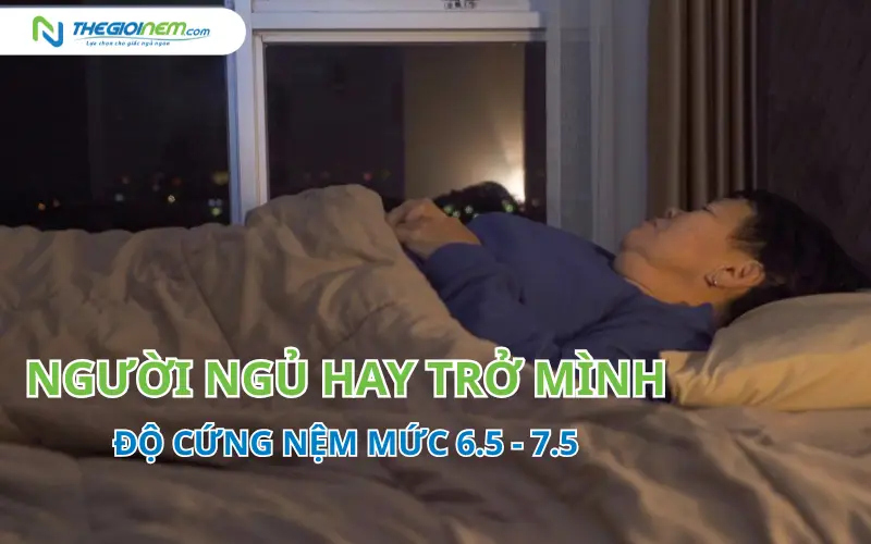 độ cứng nệm cho người già ngủ trở mình