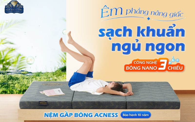 Nệm bông ép gấp là giải pháp cho không gian nhỏ