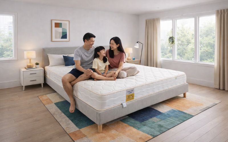 Nệm phù hợp với giường hỗ trợ nâng đỡ tốt