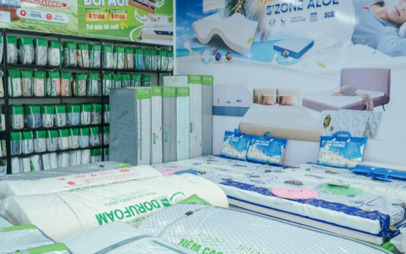 Cửa hàng Thế Giới Nệm cung cấp đa dạng nệm cao su thiên nhiên 10cm