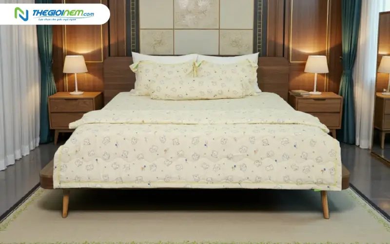 thay bộ chăn ga mới