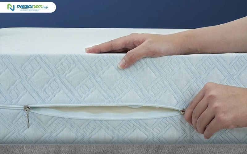 Thiết kế nệm có khóa kéo dễ vệ sinh