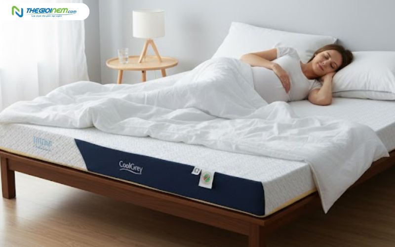 Nệm cao su thiên nhiên cứng vừa phù hợp cho bà bầu