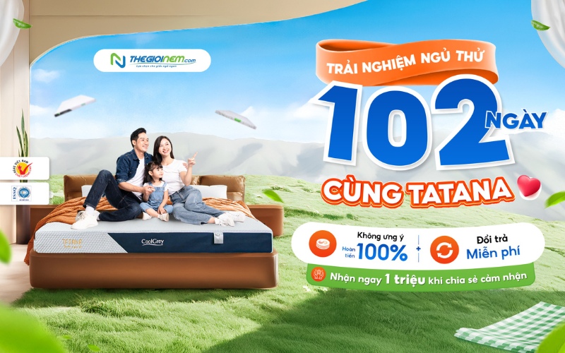 102 ngày ngủ thử miễn phí