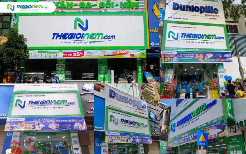 Thế Giới Nệm có hệ thống cửa hàng rộng khắp