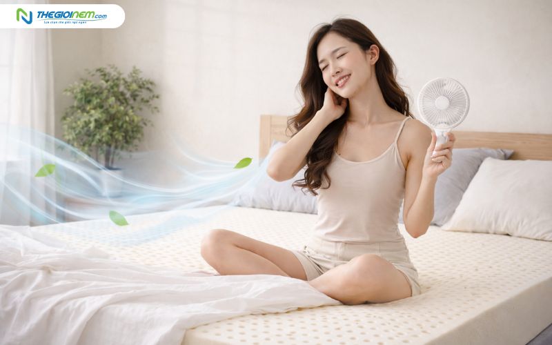 Nệm cao su thiên nhiên thoáng khí vượt trội