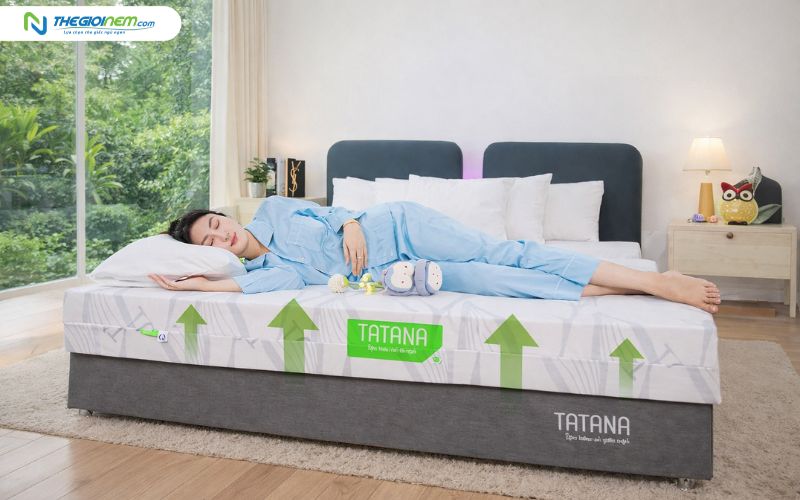 Nệm cao su với độ cứng phù hợp giúp nâng đỡ tốt, hỗ trợ giấc ngủ ngon