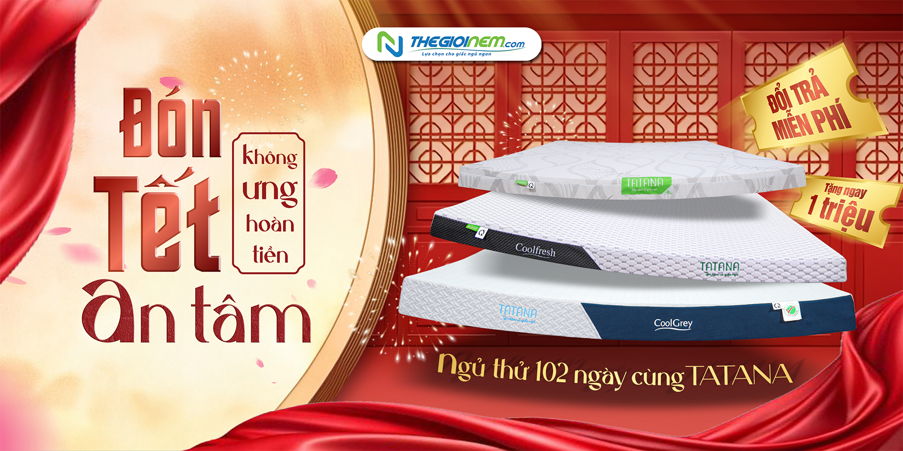 102 ngày ngủ thử nệm Tatana