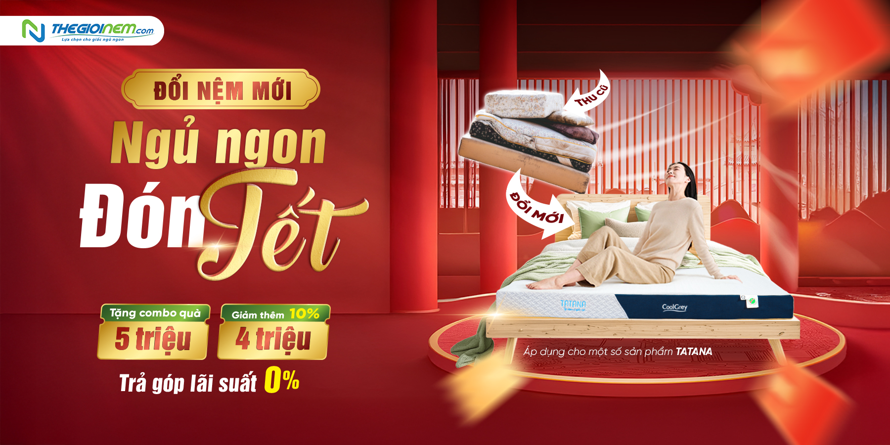 Thu nệm cũ đổi nệm mới