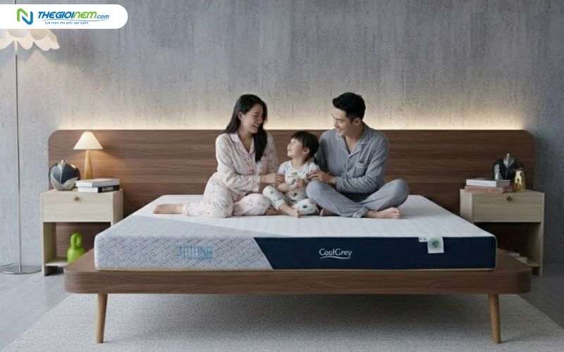 Nệm cao su phù hợp cho gia đình