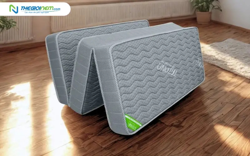 Nệm cao su tổng hợp vải gấm lạnh gấp 3 TATANA