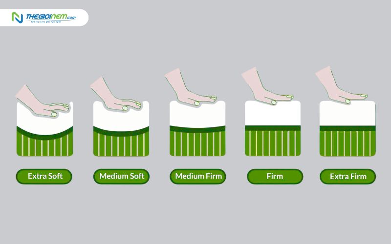 Độ cứng của nệm khi nằm