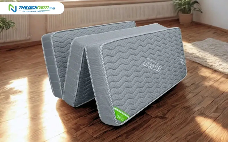 Nệm cao su tổng hợp vải gấm lạnh gấp 3 TATANA