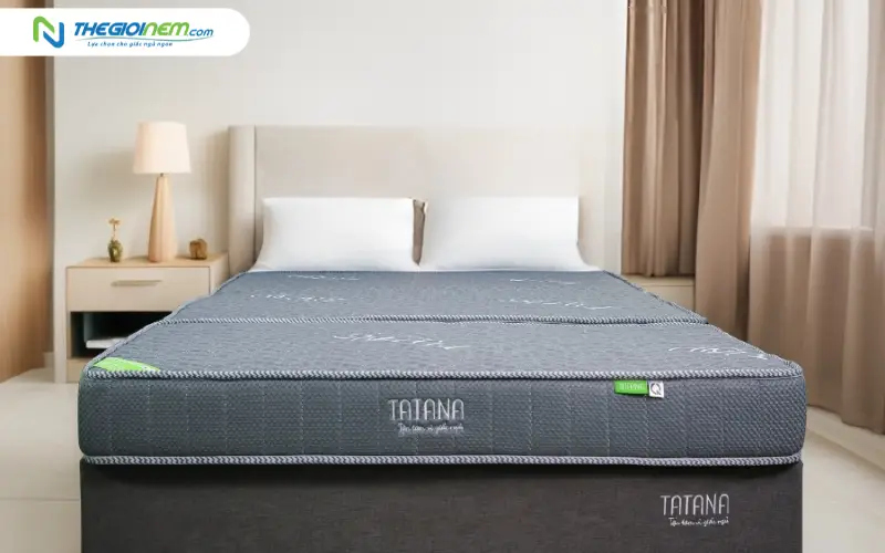 Nệm cao su tổng hợp vải gấm lạnh gấp 3 TATANA