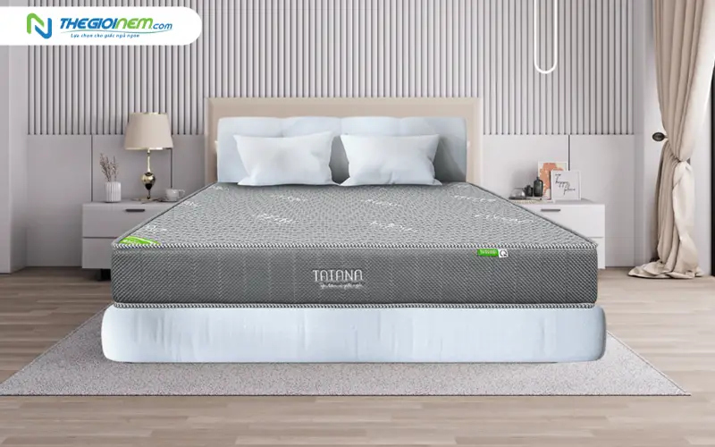 Nệm cao su tổng hợp vải gấm lạnh TATANA dạng thẳng