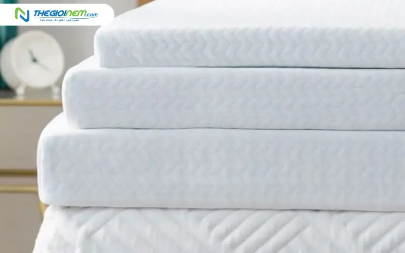 Các kích thước độ dày nệm phổ biến hiện nay