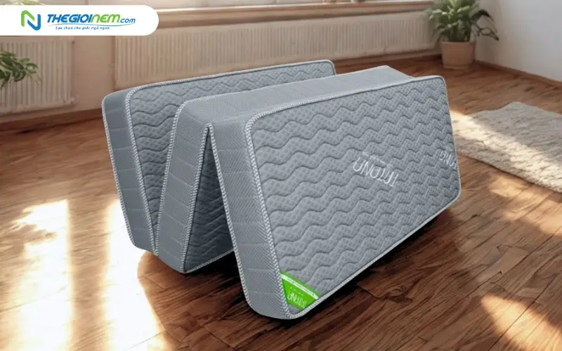 Nệm cao su tổng hợp vải gấm lạnh gấp 3 TATANA