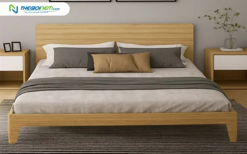 Giường Ngủ Gỗ Chân Thấp Tatana MDF043