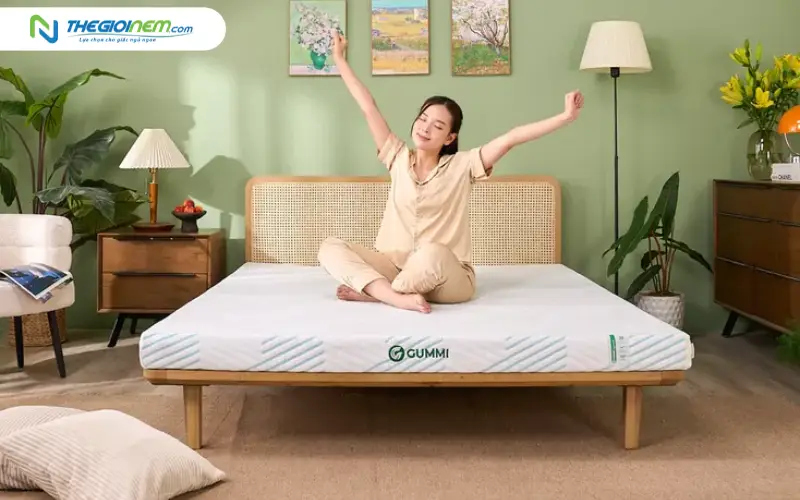 Nệm cao su thiên nhiên trà xanh Gummi Signature